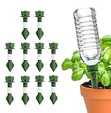 Vibury Dispositivos de riego automático de Plantas, 10 Picos Spide Waterer de Plantas Plantas de Vacaciones Macetas de riego Sistema de estacas de riego por Goteo de Flores