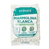 verdecora Marmolina | Favorece Drenaje y Tiene Uso Decorativo | Reduce frecuencia de riego | Decoración de Jardines y macetas | Saco de 1 litro (Portes INCLUIDOS) (Blanca)