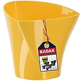 KADAX Macetero con Forma Moderna, macetero de plástico, decoración para Interiores, Flores, Plantas, balcón, Maceta (15 cm), Color Amarillo