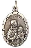 Medalla Ovalada de Santa Ana (Madre de la Santísima Virgen María) - Medallas de Santos Patronos