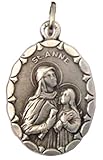 Medalla Ovalada de Santa Ana (Madre de la Santísima Virgen María) - Medallas de Santos Patronos