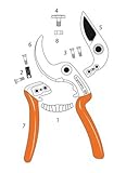 CASTELLARI Lame rechange Ergo 5 pour ciseaux ergonomic