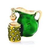 UTHTY Pin de Solapa for Hombre, broches de Copa de Maceta esmaltados Retro Grandes for Mujer, jarrón Verde marrón, Fiesta, Broche Informal, Regalos Regalo de la joyería (Color : Green)