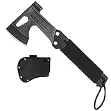 HONZIN Multiherramienta Hacha 3 en 1 Hacha Martillo Multiusos de acero inoxidable con llave hexagonal, herramientas para el hogar/camping al aire libre, funda de hacha con lazo para el cinturón