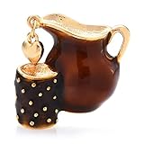 UTHTY Pin de Solapa for Hombre, broches de Copa de Maceta esmaltados Retro Grandes for Mujer, jarrón Verde marrón, Fiesta, Broche Informal, Regalos Regalo de la joyería (Color : Brown)