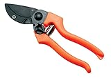 AUSONIA - 31134 TIJERAS DE PODA PROFESIONALES PATIN 5 DE CORTE DE YUNQUE CURVO CON MANGOS ERGONÓMICOS ANTI TENDINITIS, DE YUNQUE EN PLÁSTICO CARGADO CON FIBRA DE VIDRIO CORTA RAMAS DE HASTA UN DIÁMETRO DE 25 MM, IDEAL PARA LA VITICULTURA Y LA OLIVICULTURA DE 20 CM