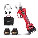 Tijera de podar electrica anti corte 32mm, tijeras de podar electricas con varilla extensible, 8 horas de autonomia, para poda de olivos, arboles frutales