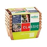 36x Macetas cuadradas de fibra de coco biodegradable Romberg Classic Pots (5cm)