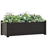 Festnjght Arriate Alto de Jardín,Jardinera Rectangular,Huerto Urbano Exterior, Marco para Huerto, Verduras Frutas Flores, 100 x 43 x 35 cm Gris Antracita