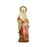 DRW Figura Santa Ana con la Virgen Maria Resina Pintada a Mano 17 cm