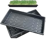 10 bandejas de cultivo sin agujeros de drenaje 21x31pulgadas bandejas perfectas para cultivar semillas de jardín para plántulas jardinería interior microgreens hierba de trigo y más suelo hidropónico