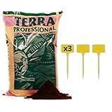 GROWMANIA Tierra para Macetas Canna Terra Professional 50 litros - Tierra para Macetas Rica en Nitrógeno + 3 Etiquetas de Regalo