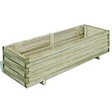 homiuse Arriate Rectangular Madera 120x40x30 cm Macetas Exterior Grandes Jardinera De Madera Raised Bed Arriate De JardíN Jardineras Exterior Grandes Maceteros Grandes Exterior