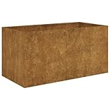 vidaXL Maceta de Acero corten 80x40x40 cm