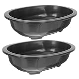 MUSISALY 2 Uds Maceta Decoraciones Florales Macetas De Interior Maceta Grande De Plástico Maceta Macetas De Flores Maceta De Plástico Maceta De Bonsái Maceta Ovalada Hogar Maceta Grande PP