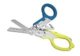 Leatherman Raptor Rescue – Tijeras de rescate multiherramienta con 6 funciones prácticas, ideal para uso profesional en rescate o tareas diarias, color azul y amarillo