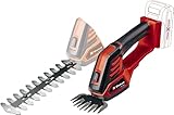 Einhell Tijeras para césped y arbustos GE-CG 18/100 Li-Solo Power X-Change (ion de litio, 18 V, 10 cm de ancho de corte, 20 cm de longitud de corte, cambio de cuchilla sin herramientas)
