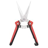 Housolution Tijeras de Podar, Acero Inoxidable para Trabajo Pesado Ultra Sharp Tijera Podadora de Mano Multiusos para la Cosecha de Frutas y Hortalizas - Negro y Rojo