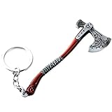 Llavero con colgante de hacha Leviathan Kratos de la Guerra de Dios, plata, Talla única