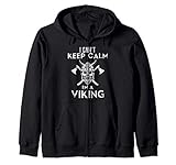 Vikingo nórdico con casco y hachas Sudadera con Capucha
