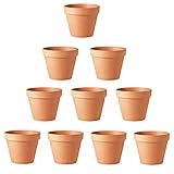 10 Piezas Maceteros de Terracota, Pequeñas Macetas de Arcilla Macetas de Terracota, para Plantas Semillas Cactus Escritorio Antepecho de Oficina Regalo para Boda Navidad (5.5 * 5cm)