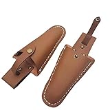 Faderr Funda de tijera de jardinería, funda de piel sintética para exteriores, herramienta de funda con hebilla para tijeras de podar, tijeras de podar, tijeras