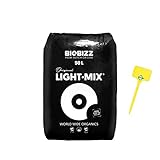 Weedness BioBizz Light Mix Bolsa de 50 litros - Tierra para macetas Crece en Interiores y Exteriores Plantas de balcón Bonsái Palmeras Coco orgánico