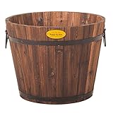 Cabilock Maceta de Barril de Cubo Maceta de Madera Rústica Maceta de Flores Suculentas Maceta Caja Contenedor de Madera Rústica Barrica de Madera Macetas de Flores Caja Contenedor de