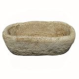 AnaParra Pila - Jardinera Rústica 40x23x14cm. Maceta para Exterior de hormigón-Piedra| Capacidad: 7L. Peso: 11Kg.