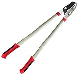 TABOR TOOLS GB30E Tijera Cortarramas de Yunque con Desmultiplicador de Fuerza, Tijera de Podar a Dos Manos para Cortar Ramas, Mangos de Aluminio 76 cm.