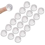 Uni-Fine 18 Pcs Transparentes Almohadilla Pies de Goma, Almohadillas Amortiguadoras de Ruido Lagrimas Silicona Adhesivas para Puertas y Mueble