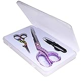 Tijeras de sastre para tela Set 8.5 pulgadas -Impresión Mango resistente Tijeras de costura para ropa de cuero, bordado, Estudiantes, artesanía