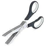 Rapesco 1599 Tijeras de 5 Hojas para Cortar Hierbas/ Triturar Papel, Negro