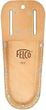 FELCO 910 Funda para tijeras de jardinería (funda de cuero genuino, con trabilla + clip, se sujeta al cinturón, para tijeras de podar / podadoras)