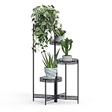 unho Soporte Plantas Interior Exterior Plegable, Soporte Macetas Estanterias para Macetas con 4 Niveles Escalera para Macetas de Metal Estanterias Decorativas Plantas Salón Balcón Oficina 53 x 90 cm