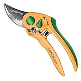 GRÜNTEK Tijeras de Podar Yunque FLAMINGO. Hoja 205 mm y agarre por manos grandes y pequenas