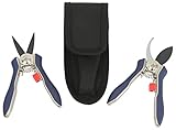 Spear & Jackson – Tijeras para podar Rosales con Funda Juego de 2 Gris/Negro, 15 x 4,8 x 2 cm 56516