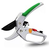 GRÜNTEK Tijera de Podar Yunque Recolectora con Trinquete. Cortarramas Profesional CÓNDOR 20cm