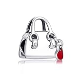 Dijes para bolso de mano de plata de ley para mujer, compatible con pulseras Pandora