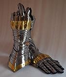 Antiquegifts2019 Guanteletes de Metal Estilo Caballero Guantes de Armadura de Copa Totalmente funcionales