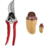 FELCO 2 Tijeras de podar + Altuna 97001 - Fundas De Cuero Para Tijeras Ref.