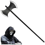 com-four Hacha de plástico, Disfraz de Carnaval, Disfraz de Caballero, Accesorios de Disfraces, leñador, Verdugo, Hacha Falsa, Accesorio de película, Accesorio de Video, Hacha de Cosplay para Larp