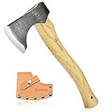 Nedfoss Hacha, Hacha leña, Hacha Supervivencia, Hacha Cocina, hachas, Hacha para rajar leña, Hacha bushcraft, Mejor Hacha para Cortar leña, Hacha pequeña