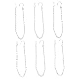 Yardwe Jaula De Pájaros Colgando Cadena Colgante para Maceta Cadena De Cesta De Flores Macetas De Metal Maceta De Metal Maceta Cadena De Acero Inoxidable 6 Uds Maceteros