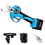 Profesional Tijeras de Podar Electricas 40mm, 21V 2x2AH Tijeras de Podar Bateria con Mando Progresivo Para Jardinería Viñedos