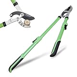 GARDENWORK Tijeras de Podar Telescopicas(69-97cm),Tijeras de Podar Yunque,Pomo Retráctil de Seis Secciones,Cuchillas de Aleación SK5 con Mangos Antideslizantes,Corta árboles de Hasta 5CM