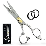 ONTAKI Tijeras de peluquería profesional para cortar el pelo de acero japonés Tijeras de corte de pelo, barba y bigote de 6,5 pulgadas para hombres y mujeres