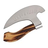 Hacha De Pizza De Acero Vikingo, Hacha De Cortador De Pizza De Acero Inoxidable Con Mango De Madera Antideslizante, Schitet De Pizza De Estilo Vikingo Profesional