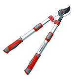 Tijera de Podar Telescópicas Pruning J446 - Con Sistema de Desmultiplicación - Empuñadura Bimaterial - Corte Bypass - Tijera de Jardinería Fabricada con Aluminio Reforzado - Altuna