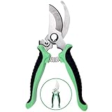 Firschoie Tijeras de jardín, Tijeras antideslizantes con mango de bloqueo, Tijeras de rama de flor de jardín de reparación profesional, para podar jardines, arbustos, cercas, plantas de jardín(verde)
